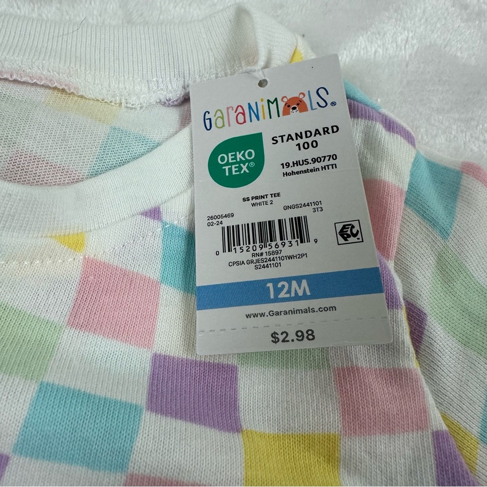 Garanimals Size 12 Month Short Sleeve Onesie Bundle Simple Pattern Casual Spring - Picture 7 of 7